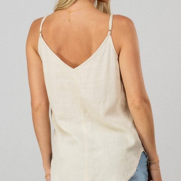 Linen Oatmeal Cami - Picture 4 of 7